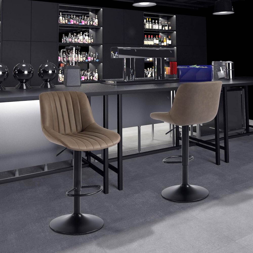 Pack De 2 Sillas De Bar New York Confort Novahus Marr&oacute;n image number 1.0