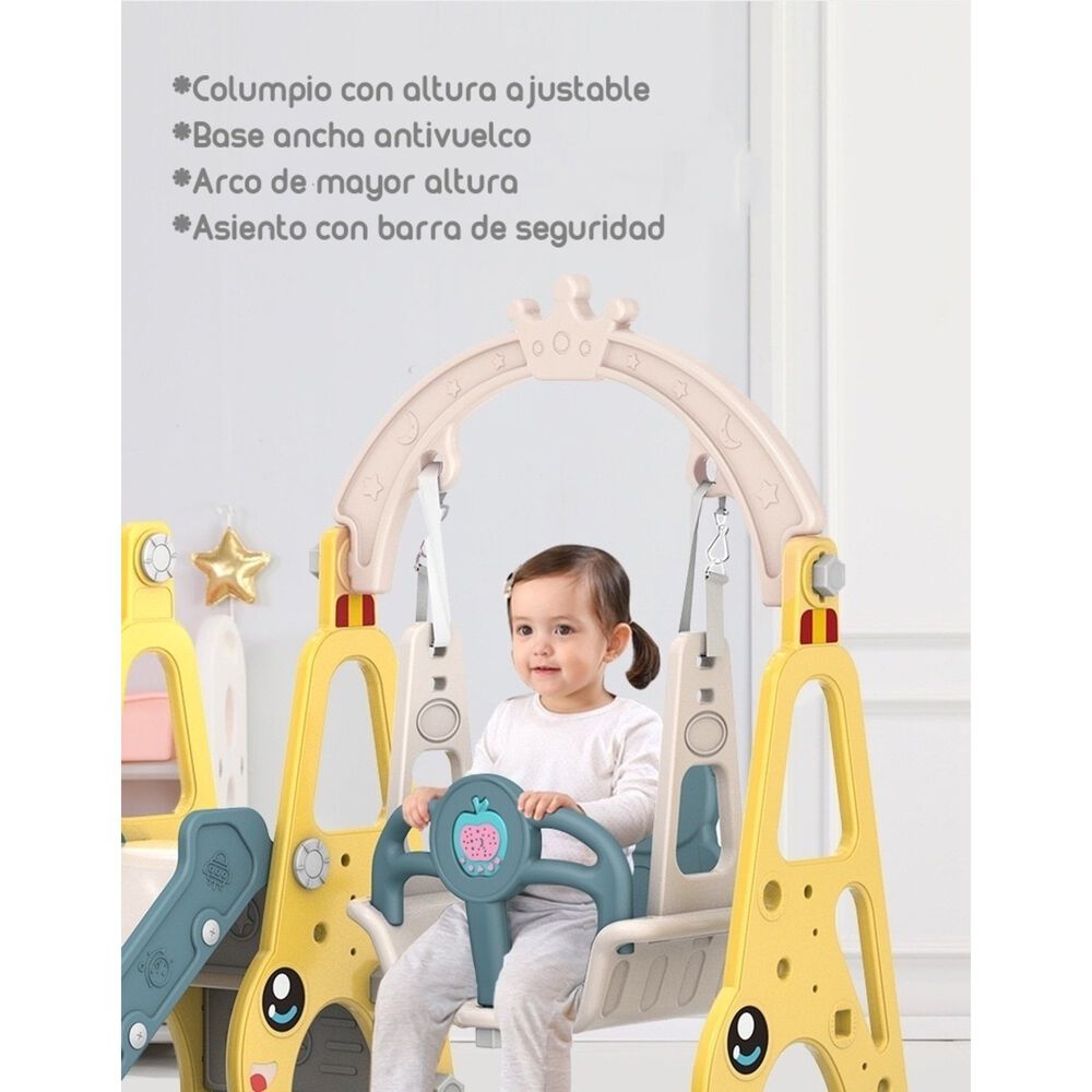 Resbal&iacute;n Columpio 3 En 1 Lubabycas Gris image number 2.0