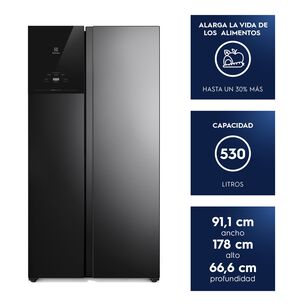 Refrigerador 522l No Frost Side By Side Inverter Es50b Black