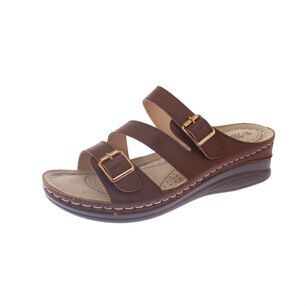 Sandalia Confort Caf&eacute; Modelo Italiano Art. 5ask76616brown