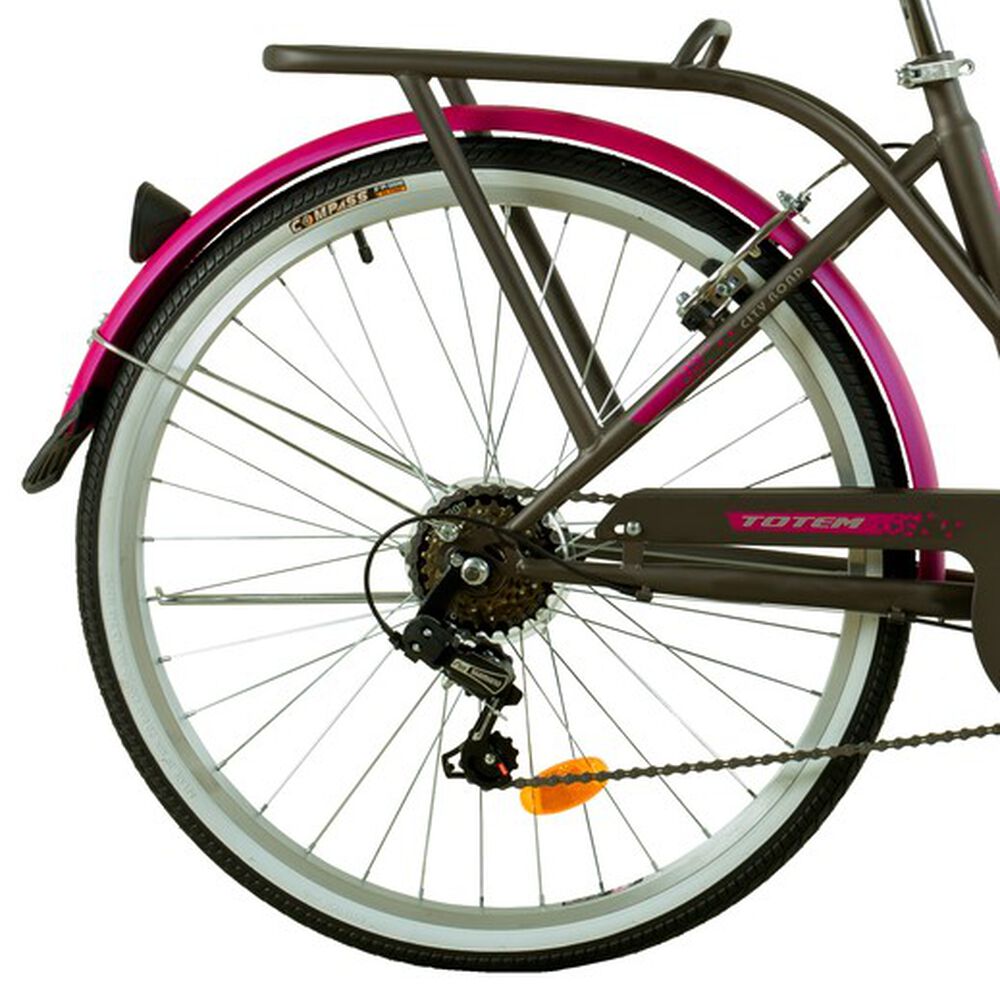 Bicicleta Totem City Dama Aro 26 Gris Con Fucsia image number 4.0