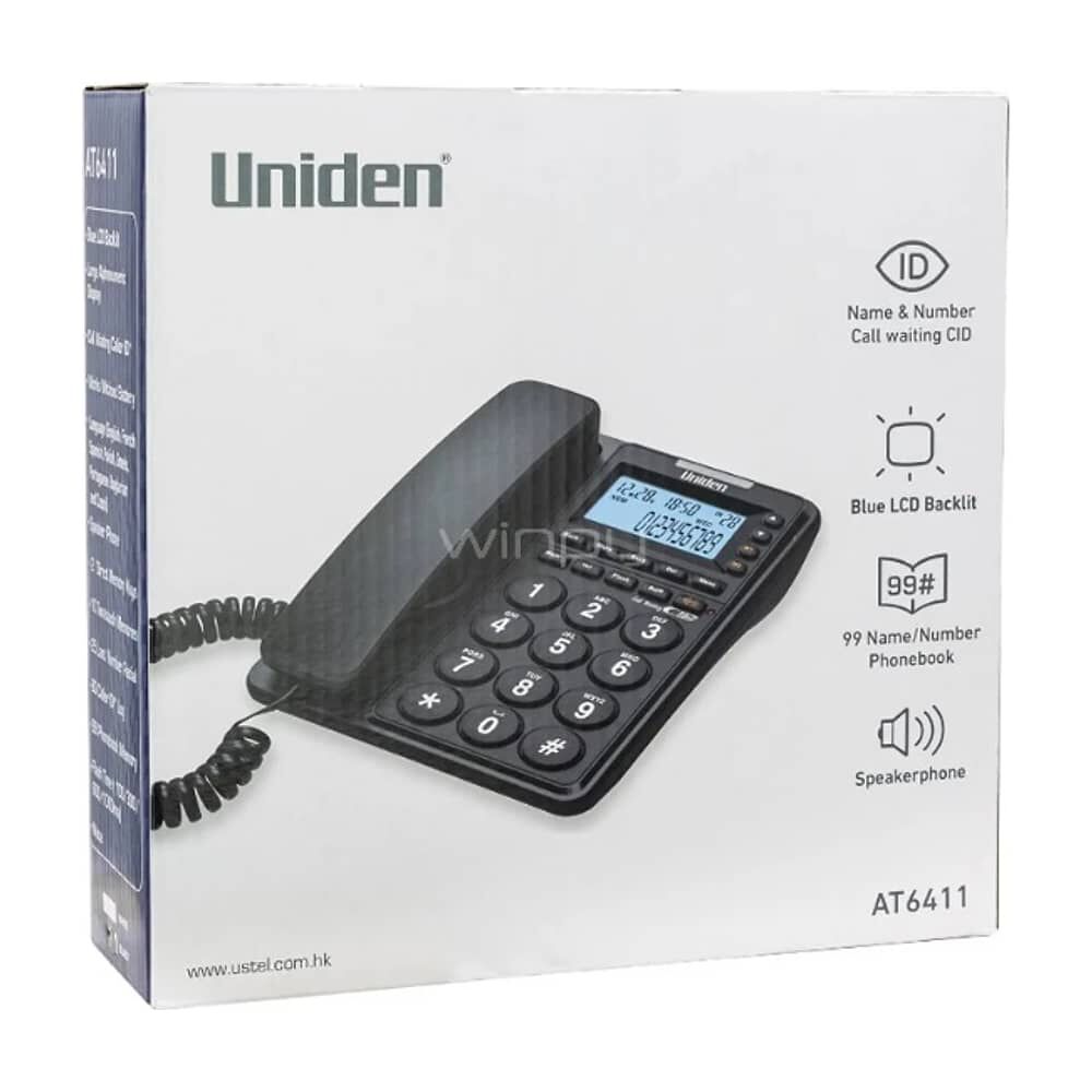 Tel&eacute;fono Fijo Al&aacute;mbrico Uniden At6411 image number 0.0