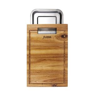 Tabla Madera Bandeja De Acero Wayu