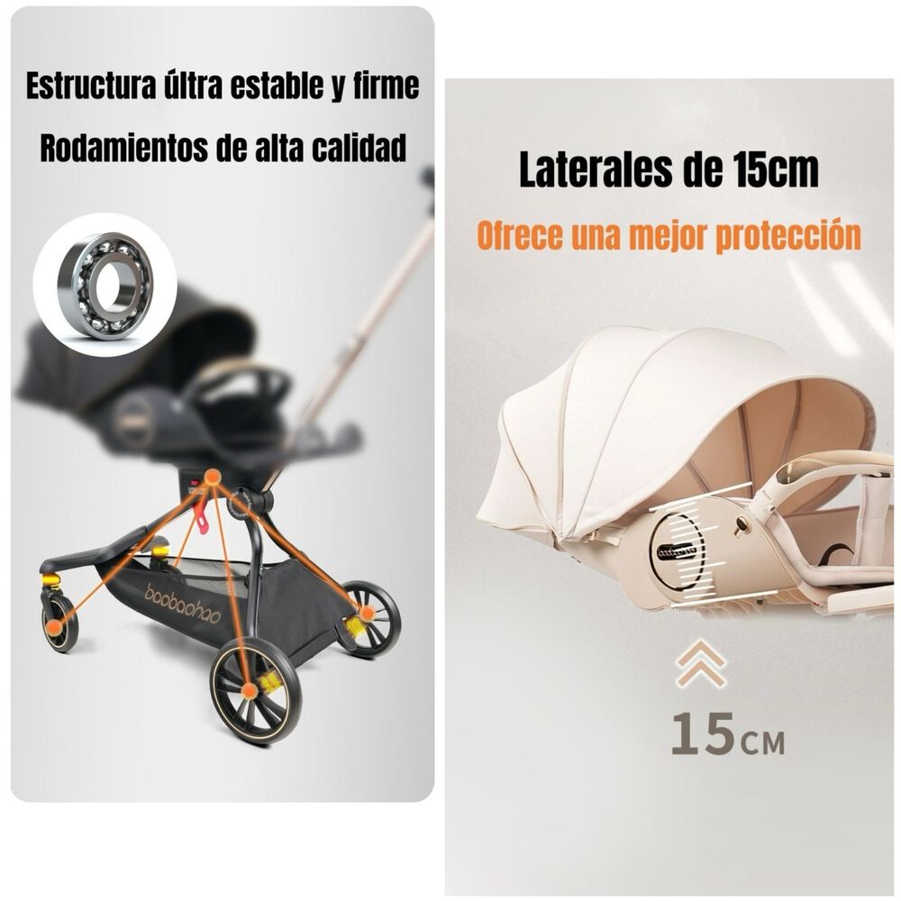 Coche De Paseo 360&deg; Reclinable Astra Negro Lubabycas image number 6.0