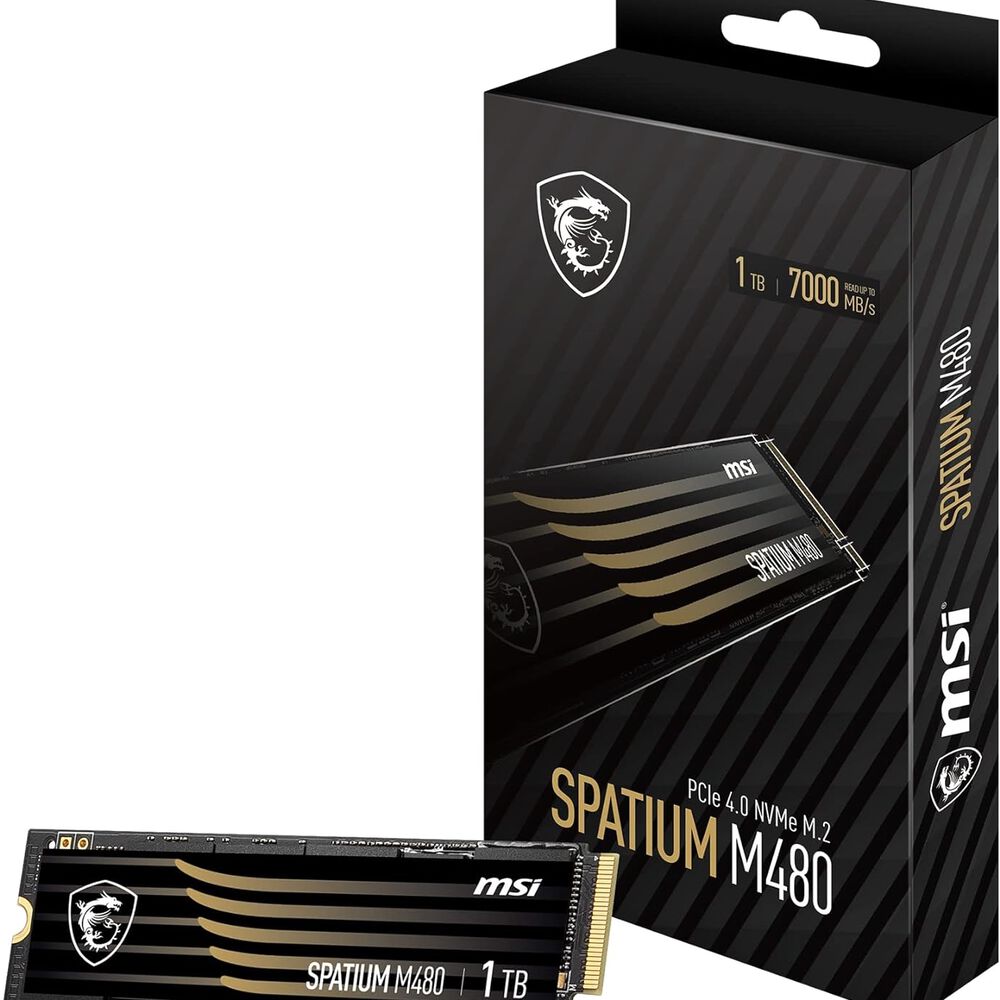 Ssd Msi Spatium M480 De 1tb Nvme M.2 Pcie 4.0 3d Nand image number 0.0