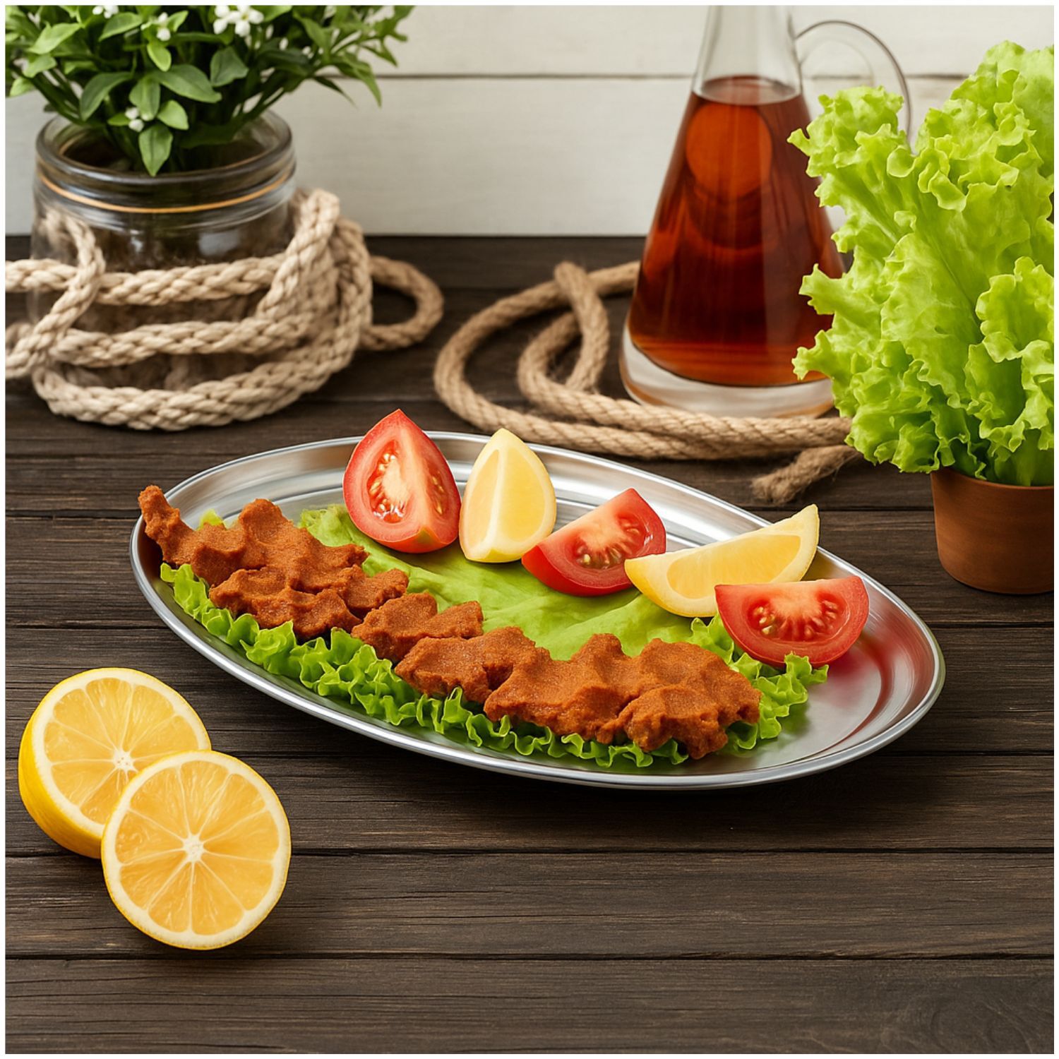 Bandeja Plato Oval Para Servicio 35cm Acero Inox Cuiner image number 3.0
