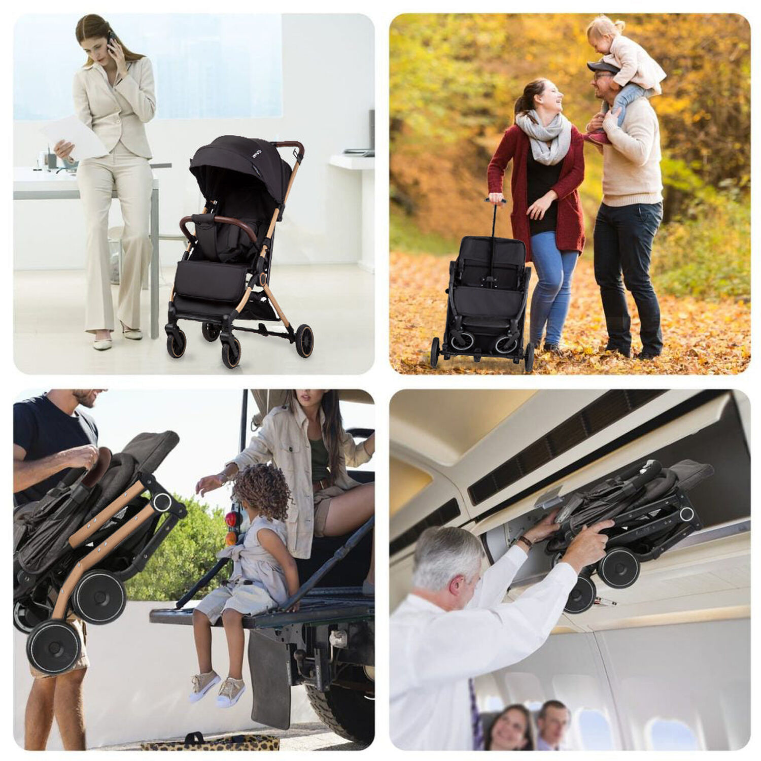 Coche Maleta Compacto Travel System Soho Rosa Bebesit image number 7.0