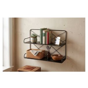 Estante Organizador Pared Metalico Estilo Industrial Negro