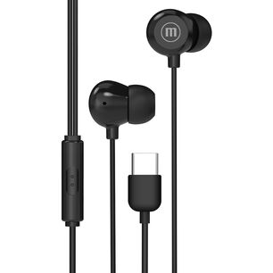 Aud&iacute;fonos Maxell In-bax Con Micr&oacute;fono In Ear Tipo C Negro