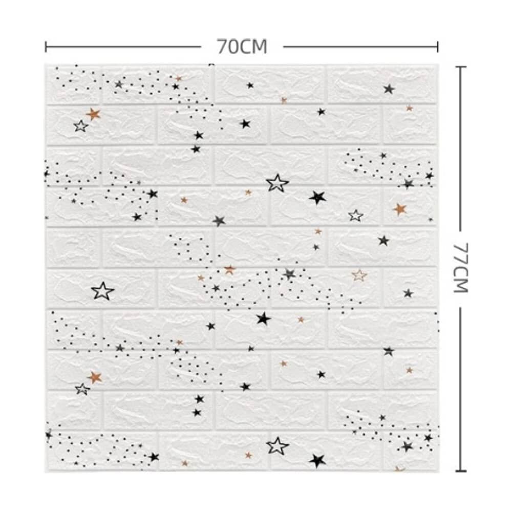Pack 10 Lamina Papel Mural Autoadhesivo 3d Estrellas image number 2.0