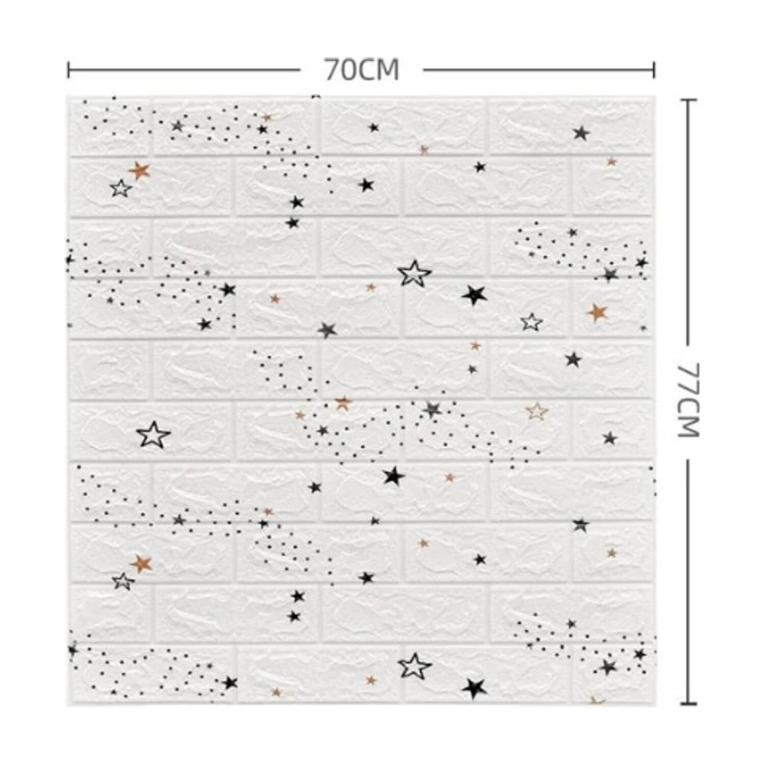 Pack 10 Lamina Papel Mural Autoadhesivo 3d Estrellas image number 2.0
