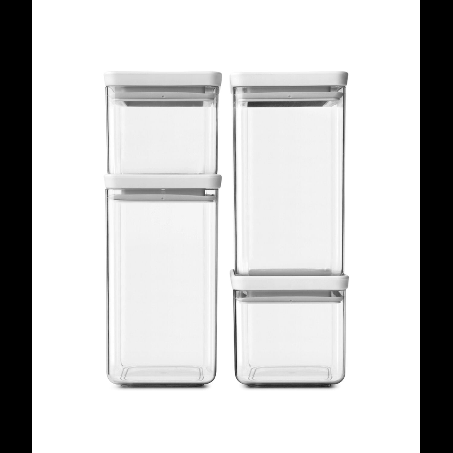 Juego De 4 Contenedores Cuadrados Tasty+ White image number 0.0