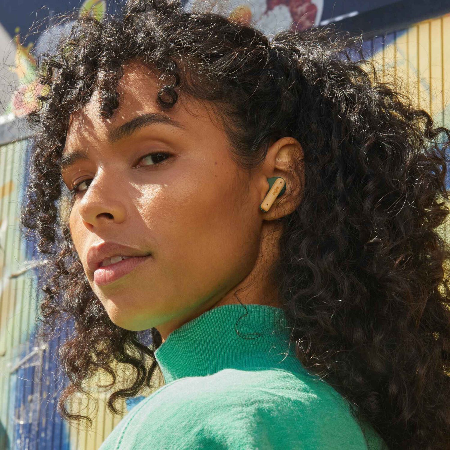 Aud&iacute;fonos Bluetooth True Wireless Little Bird Green Marley image number 3.0