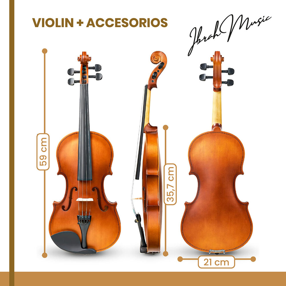 Violin 4/4 Acustico Ibrah Music Estuche Y Arco + Accesorios image number 2.0