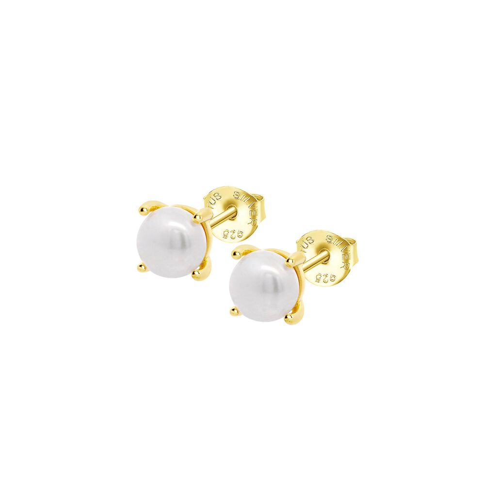Aros Lp3409-4/4 Lotus Silver Mujer Pearls image number 0.0