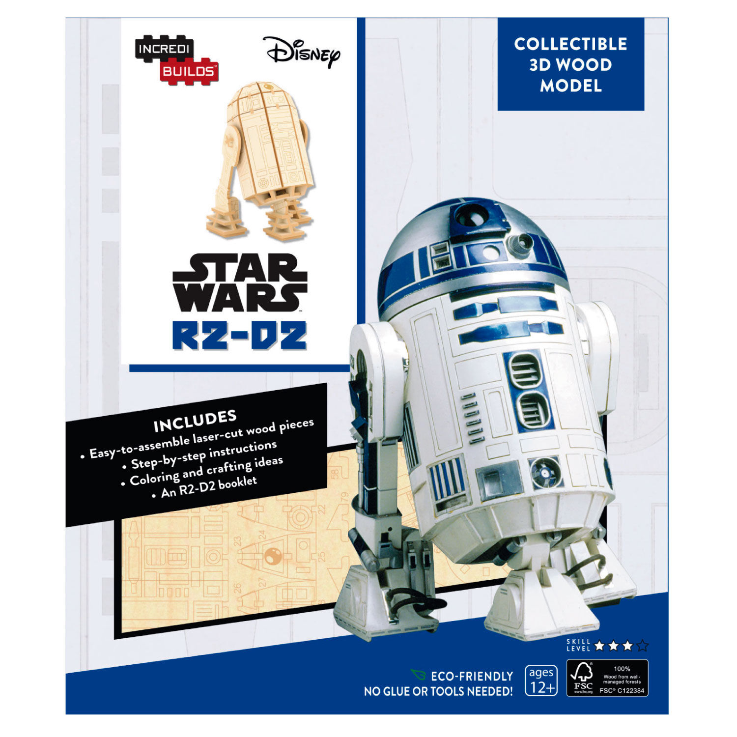 Star Wars: R2-d2 - Libro Y Modelo Para Armar 3d-madera image number 0.0