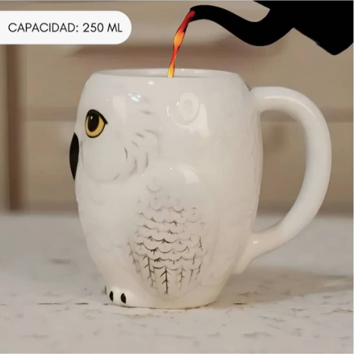 Tazon Buho 3d Ceramica 250ml Cafe image number 2.0
