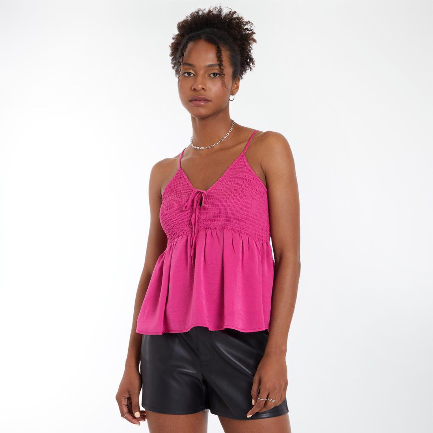 Blusa Panal Con Vuelos Sin Mangas Cuello V Mujer Rolly Go image number 0.0