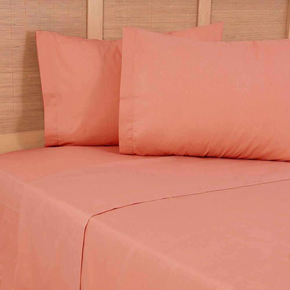 Sabana 144 Hilos Lisas 2 Plazas Naranja image number 0.0