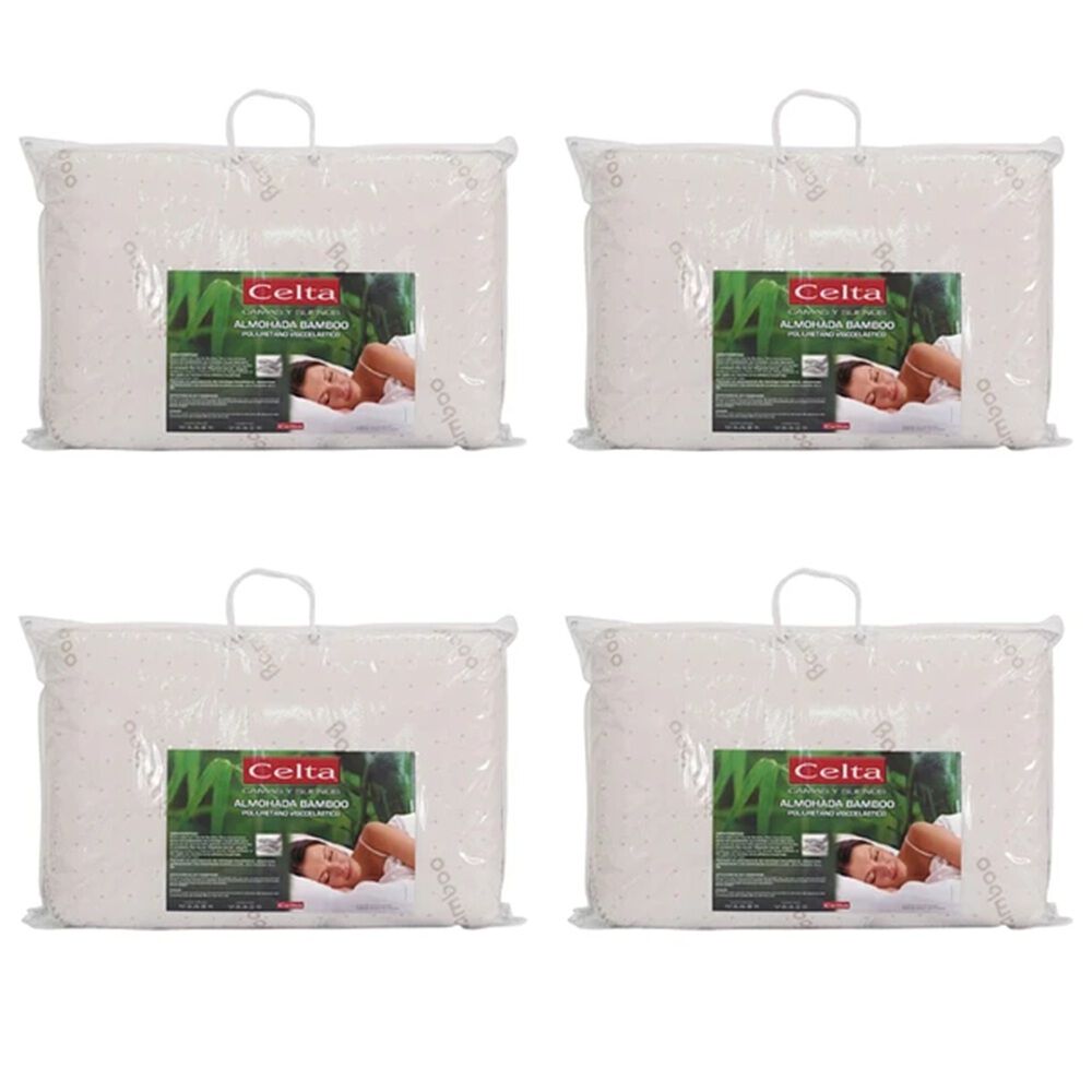 Almohada Pack 4 Celta Bamboo Viscoelástica 60x40 Cm image number 0.0