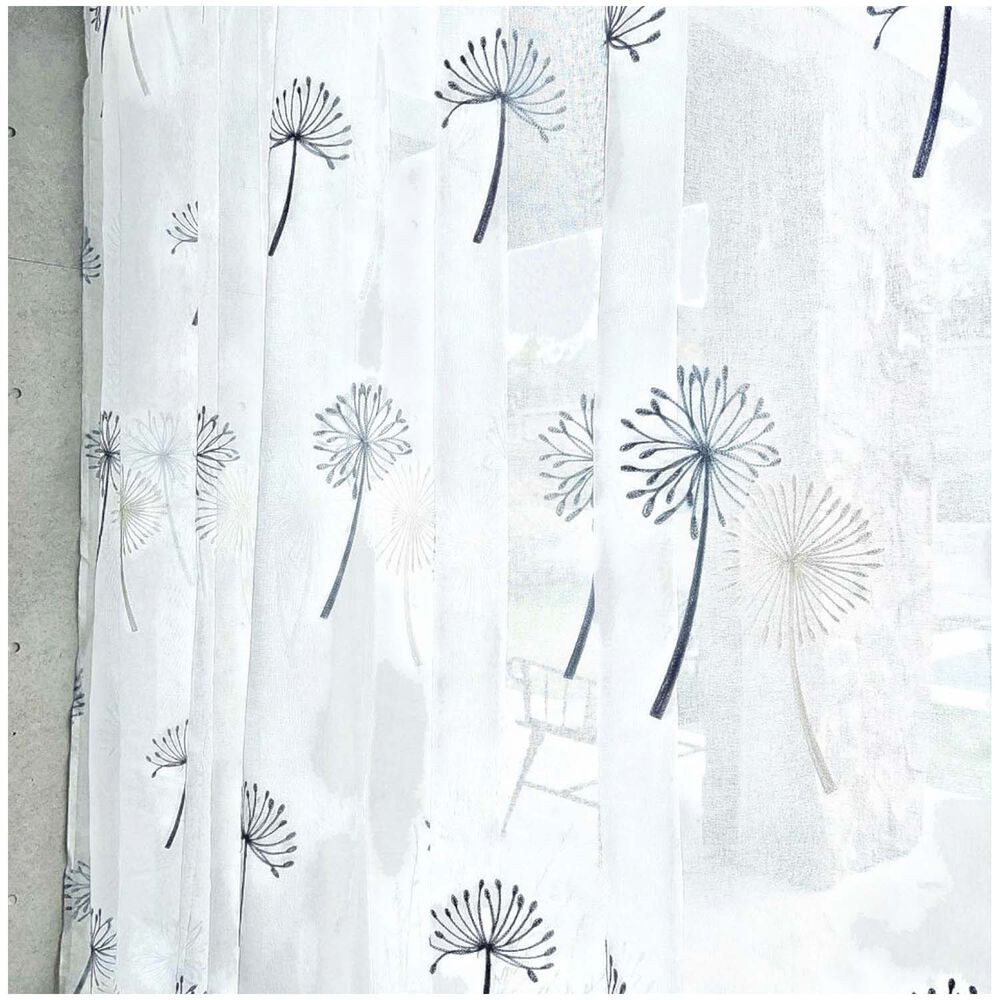 Set De 02 Visillos Bordados Con Argollas 140x230 Cm Mod04 image number 1.0