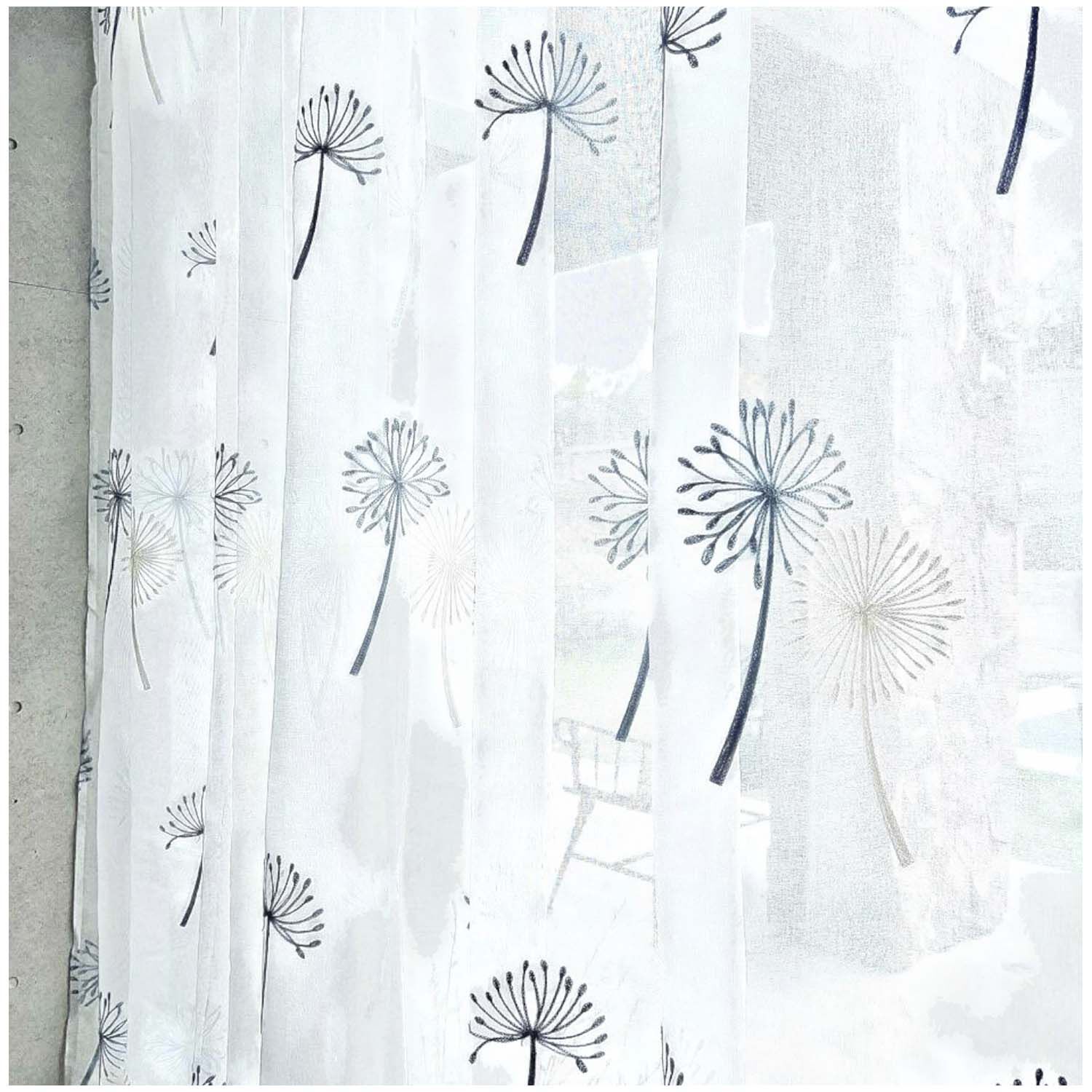 Set De 02 Visillos Bordados Con Argollas 140x230 Cm Mod04 image number 1.0