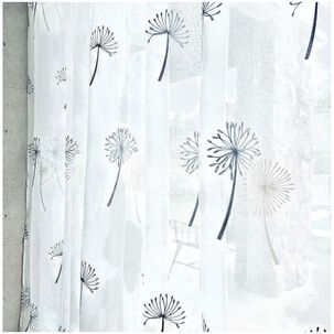 Set De 02 Visillos Bordados Con Argollas 140x230 Cm Mod04