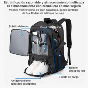 Mochila De Viaje Negra