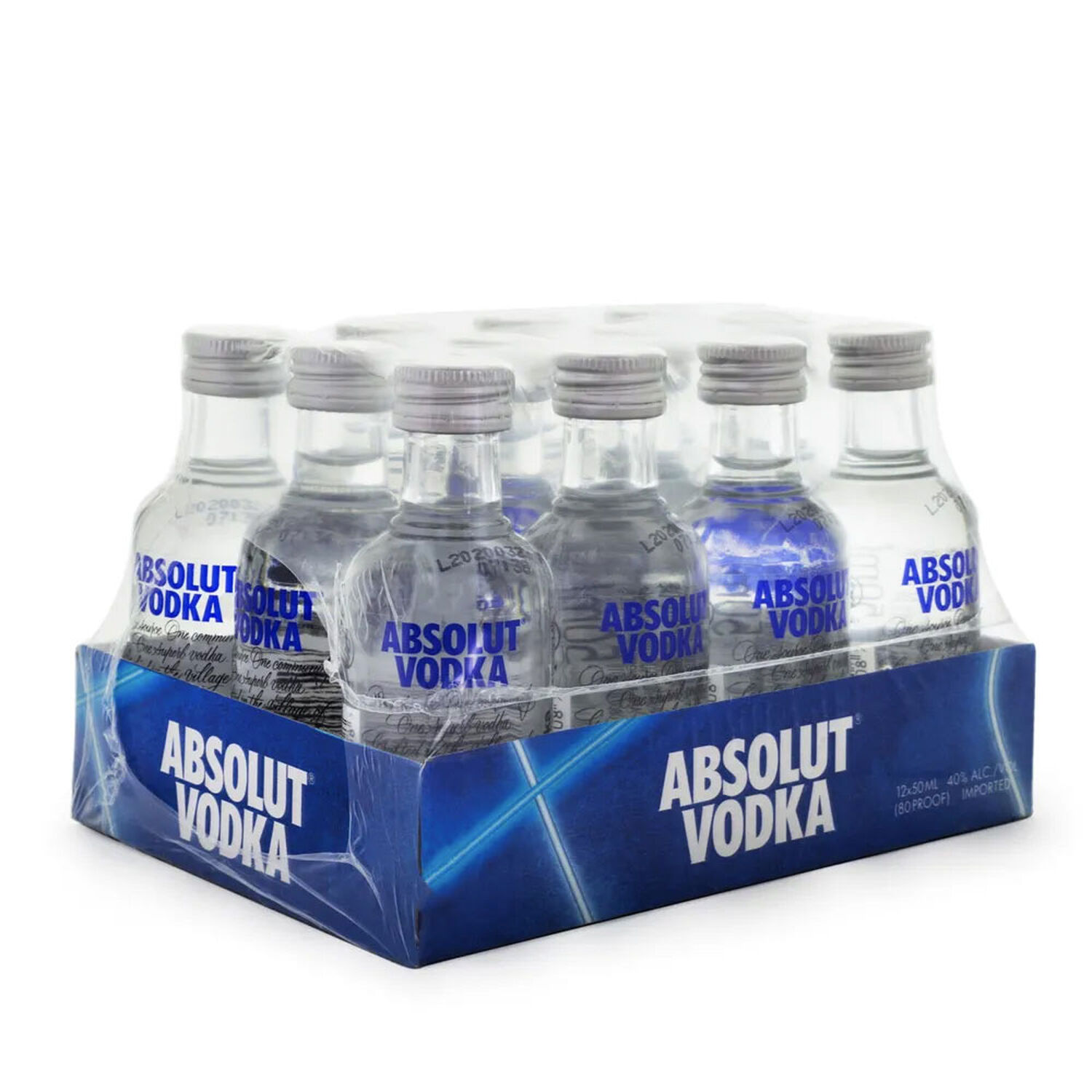 12 Miniaturas Vodka Absolut Blue Original (50 Ml) image number 0.0