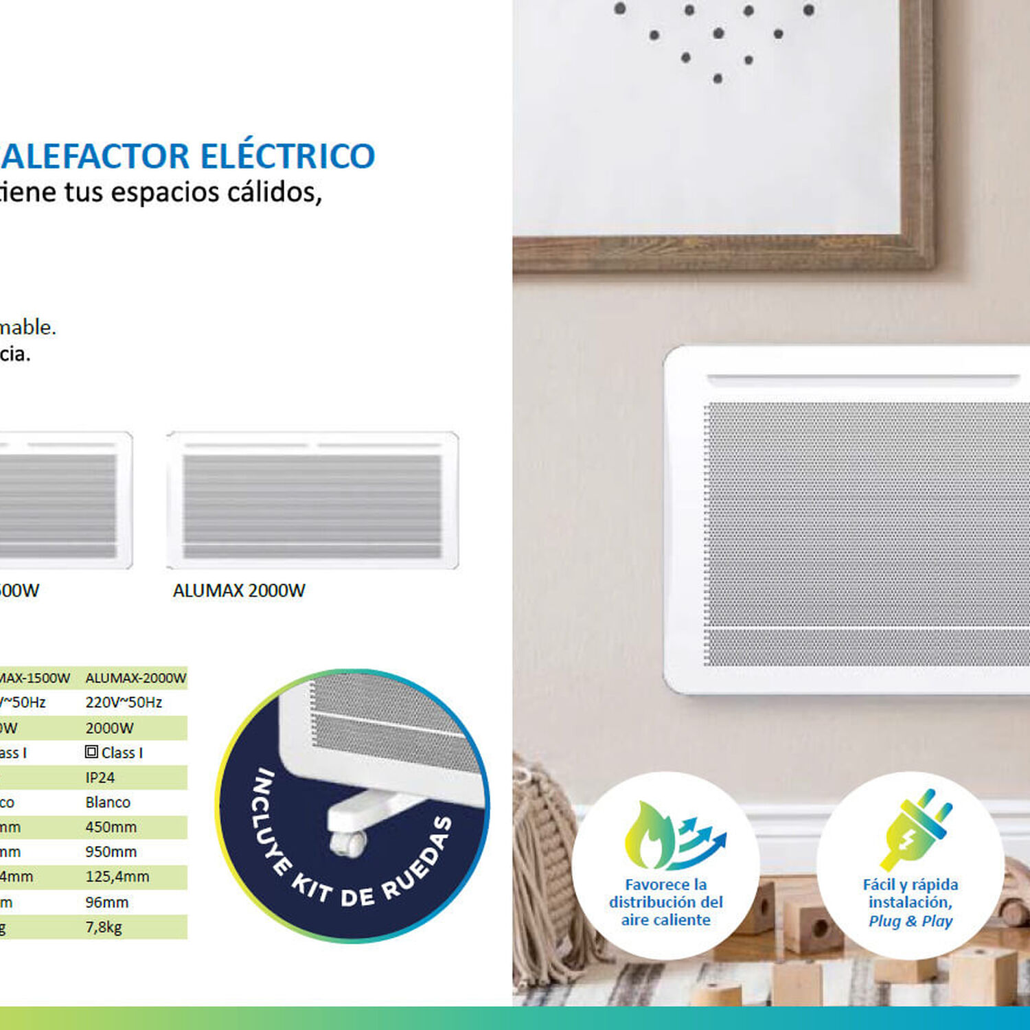 Estufa Calefactor El&eacute;ctrico Alumax Wifi 500w Primaterm image number 4.0
