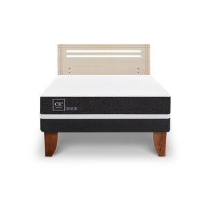 Cama Europea Cic Ortopedic / 2 Plazas / Base Normal + Respaldo