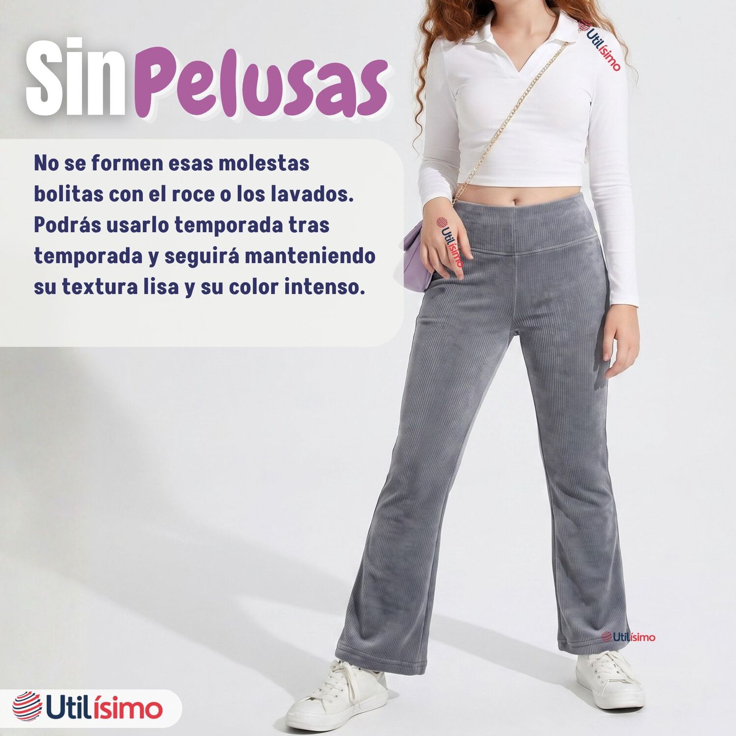Calza Pantal&oacute;n Palazzo Polar Con Chiporro Ni&ntilde;a Juvenil Elasticada T&eacute;rmica Melange image number 9.0
