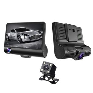 C&aacute;mara Dvr Lcd De 4" Con 3 C&aacute;maras Frontal Trasera E Interna