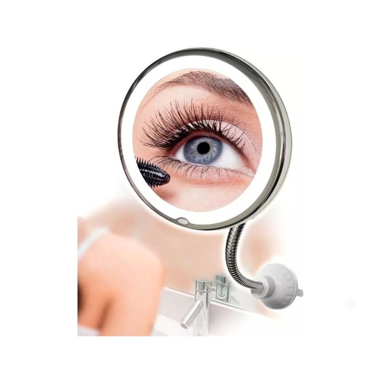 Espejo Maquillaje Led 10x Aumento Flexible Ventosa 360 Iluminado image number 4.0