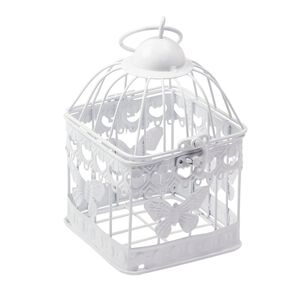 Jaula Metal Cuadrada Mariposa 18 Cm