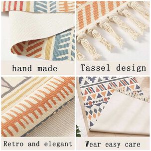 Alfombra Bohemia De Estilo Etnico 180x200 Cm Mod02