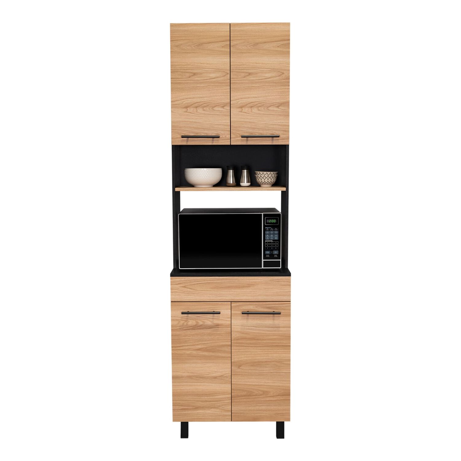 Mueble Para Microondas Caf&eacute; Claro 210x60x49,1 Cm image number 1.0