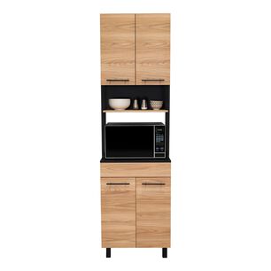 Mueble Para Microondas Caf&eacute; Claro 210x60x49,1 Cm