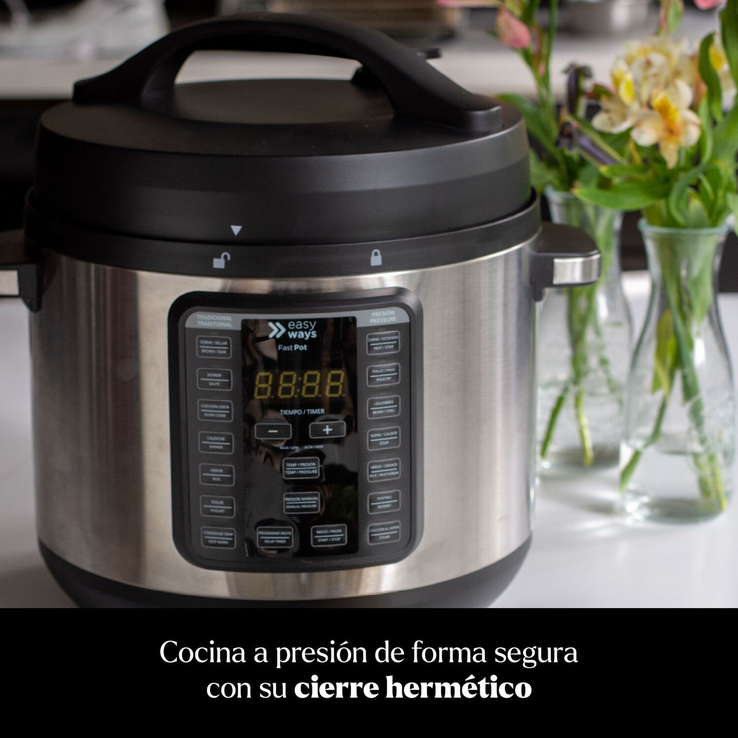 Olla Presi&oacute;n Multifuncional Fast Pot 7,6 L Ceramic+ Easyways image number 5.0
