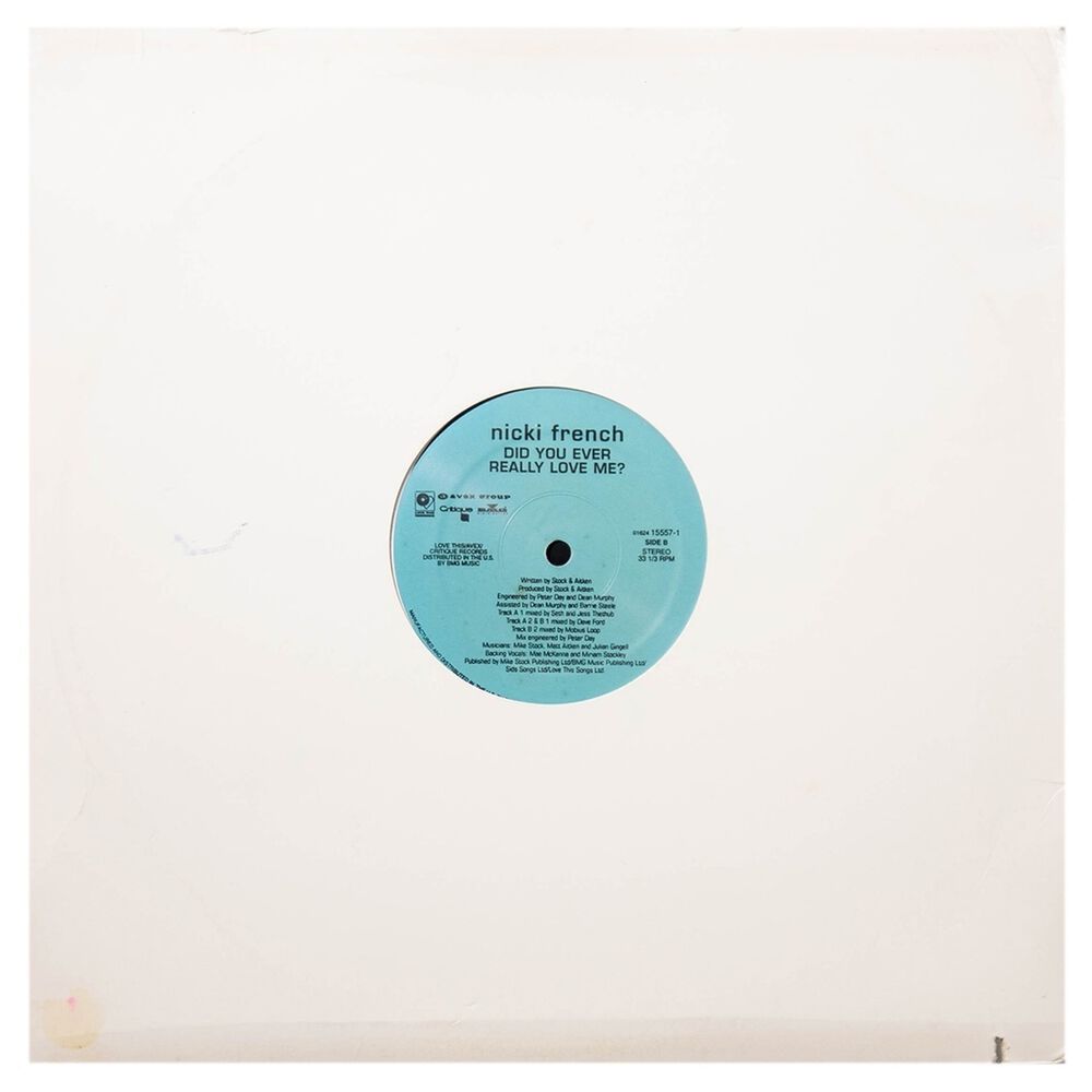 Nicki French - Did You Ever Really Love Me | 12" Maxi Single Usado image number 1.0