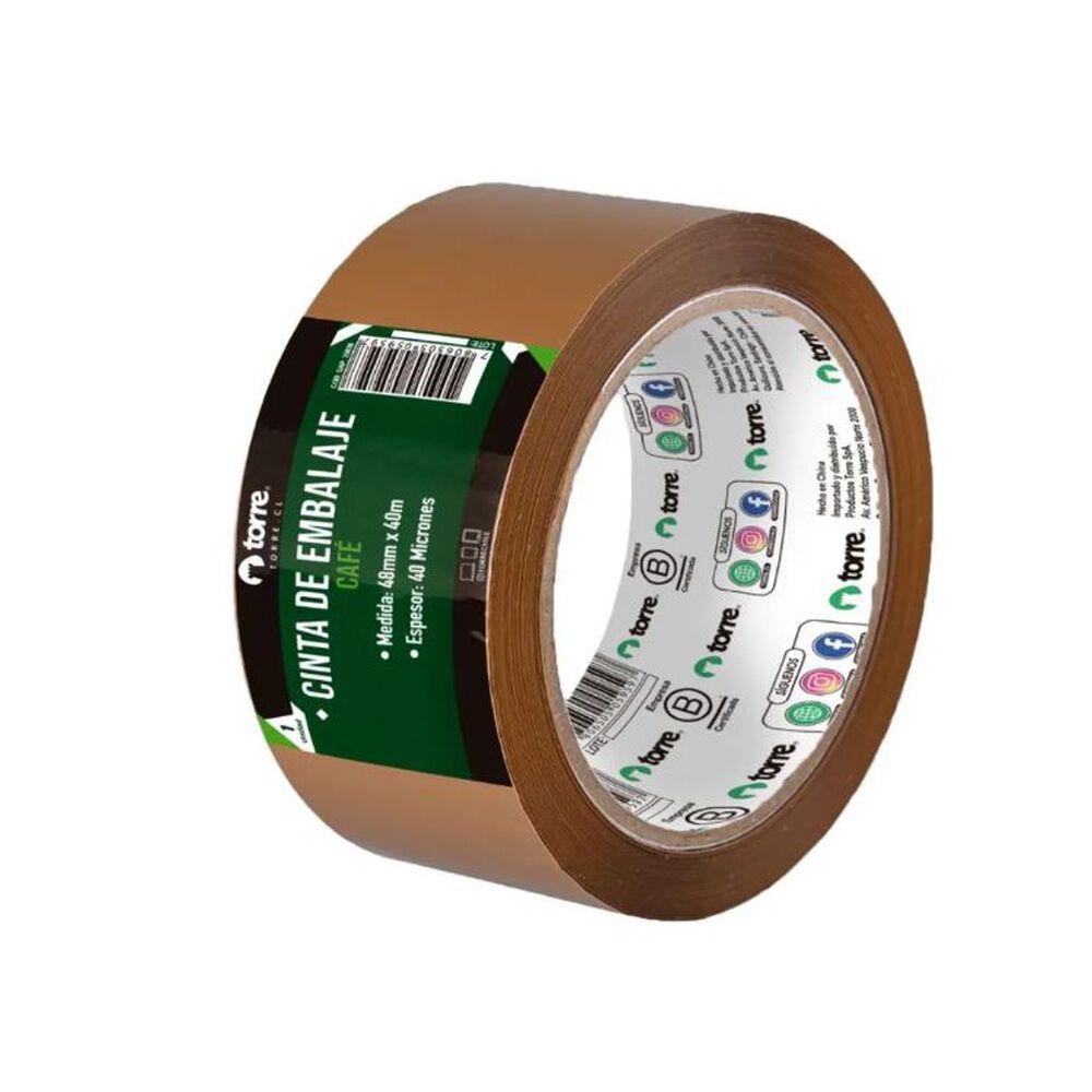 Cinta Embalaje Caf&eacute; 48mmx 40m Torre image number 1.0