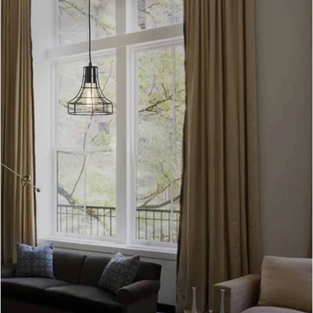 Lampara Jaula De Hierro Colgante + Ampolleta Led Vintage image number 2.0
