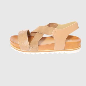 Sandalia Plataforma Beige Vía Franca Art. 52109b40903beige