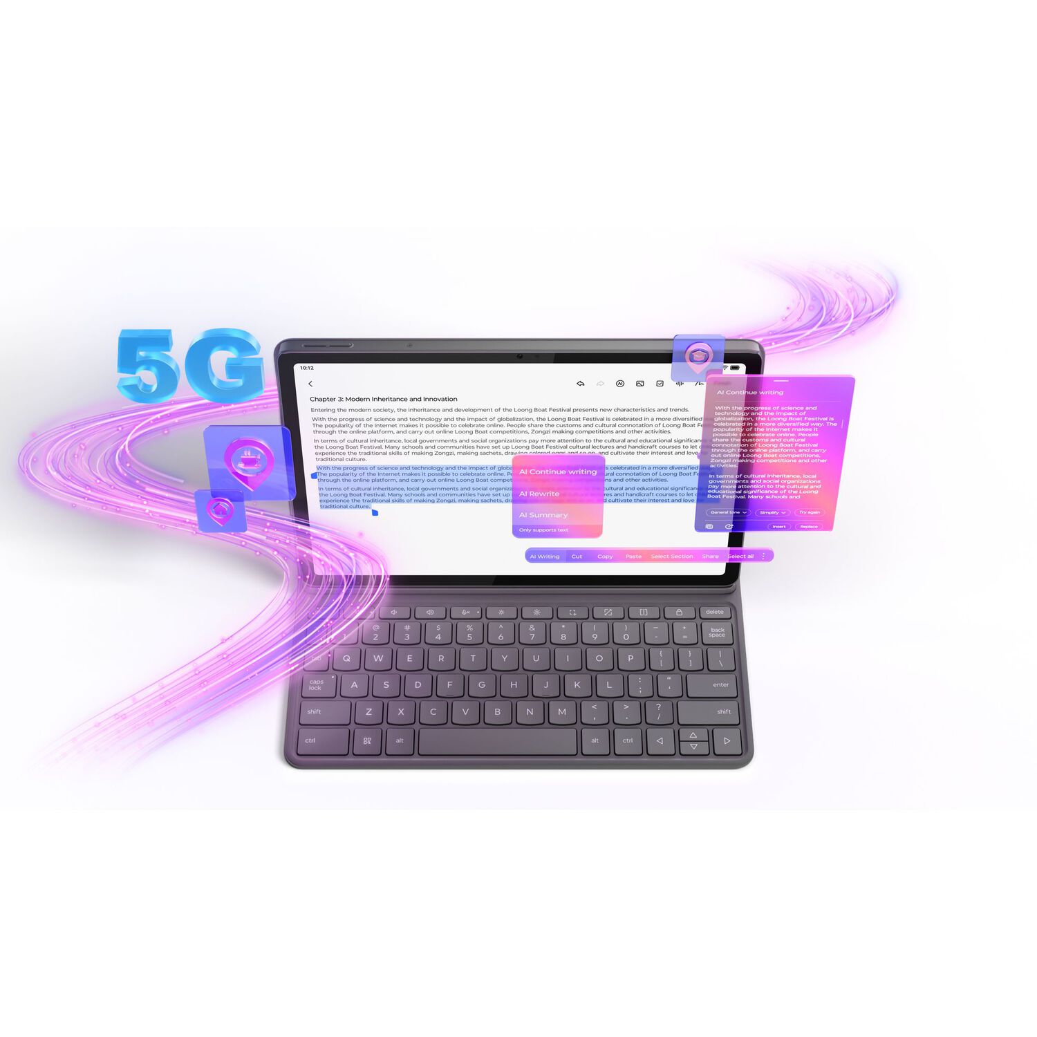 Tablet 11" 2.5K Lenovo Ideatab 11 KB / 8 GB RAM / 256 GB / Gris + Pen + Keyboard + Folio Case image number 7.0
