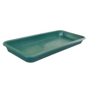 Pack X4 Plato De Maceta Rectangular Dura Kotta 44 Centimetros / Verde Reyplast
