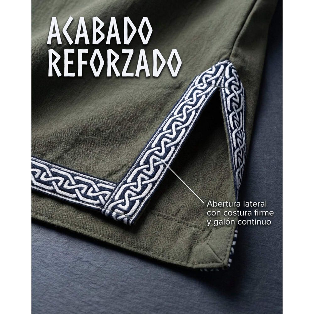 Traje T&uacute;nica Disfraz Medieval Vikingo image number 12.0
