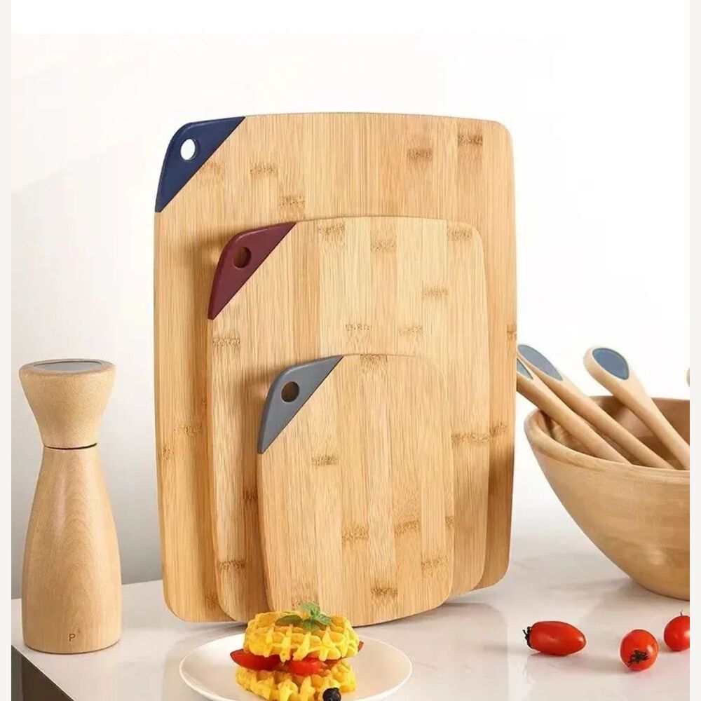 Set 3 Tablas De Picar Cortar Bambu Cocina Profesional image number 1.0
