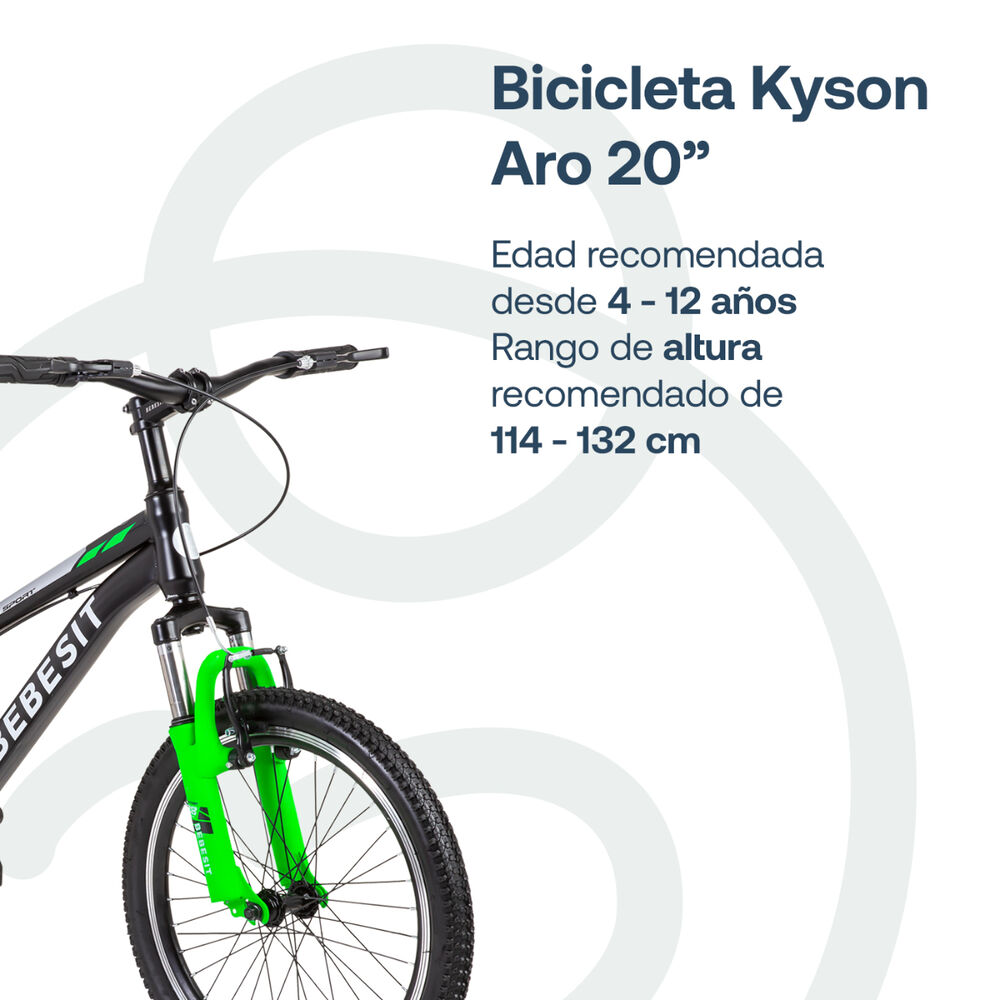 Bicicleta Infantil Kyson Aro 20 Verde Bebesit image number 2.0