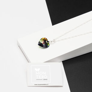 Collar Gran Romance Cristales Genuinos Vitral Medium