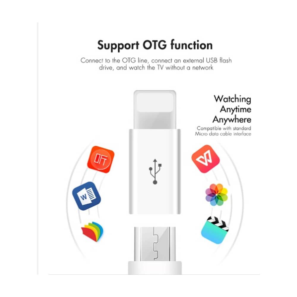 Adaptador Para Iphone Lightning Otg De 8 Pines Macho A Micro Usb V8 Hembra image number 2.0